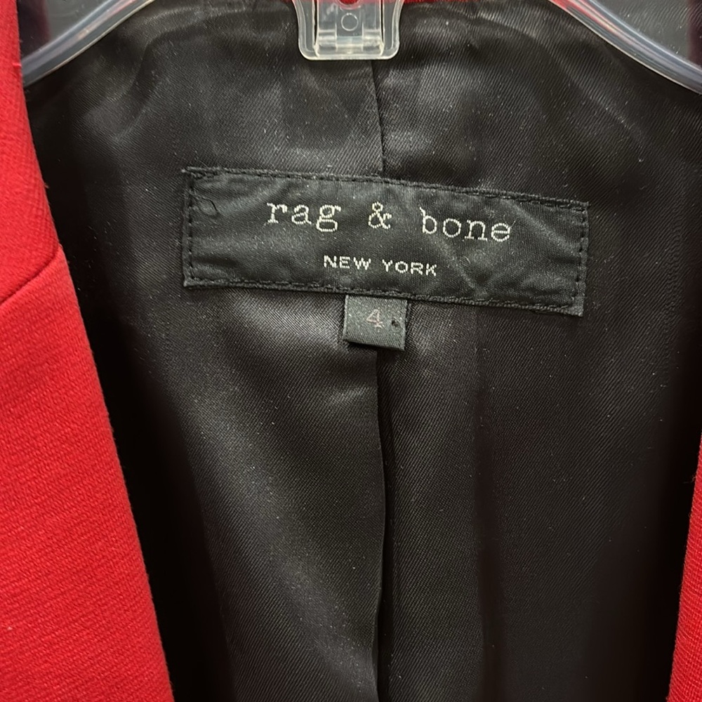 Rag & Bone cherry red blazer iconic - Picture 2 of 3